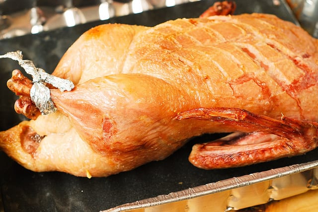 roast duck, duck recipes, holiday main dish recipes