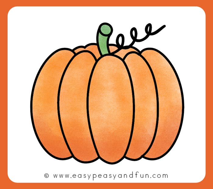 Color your pumpkin drawings
