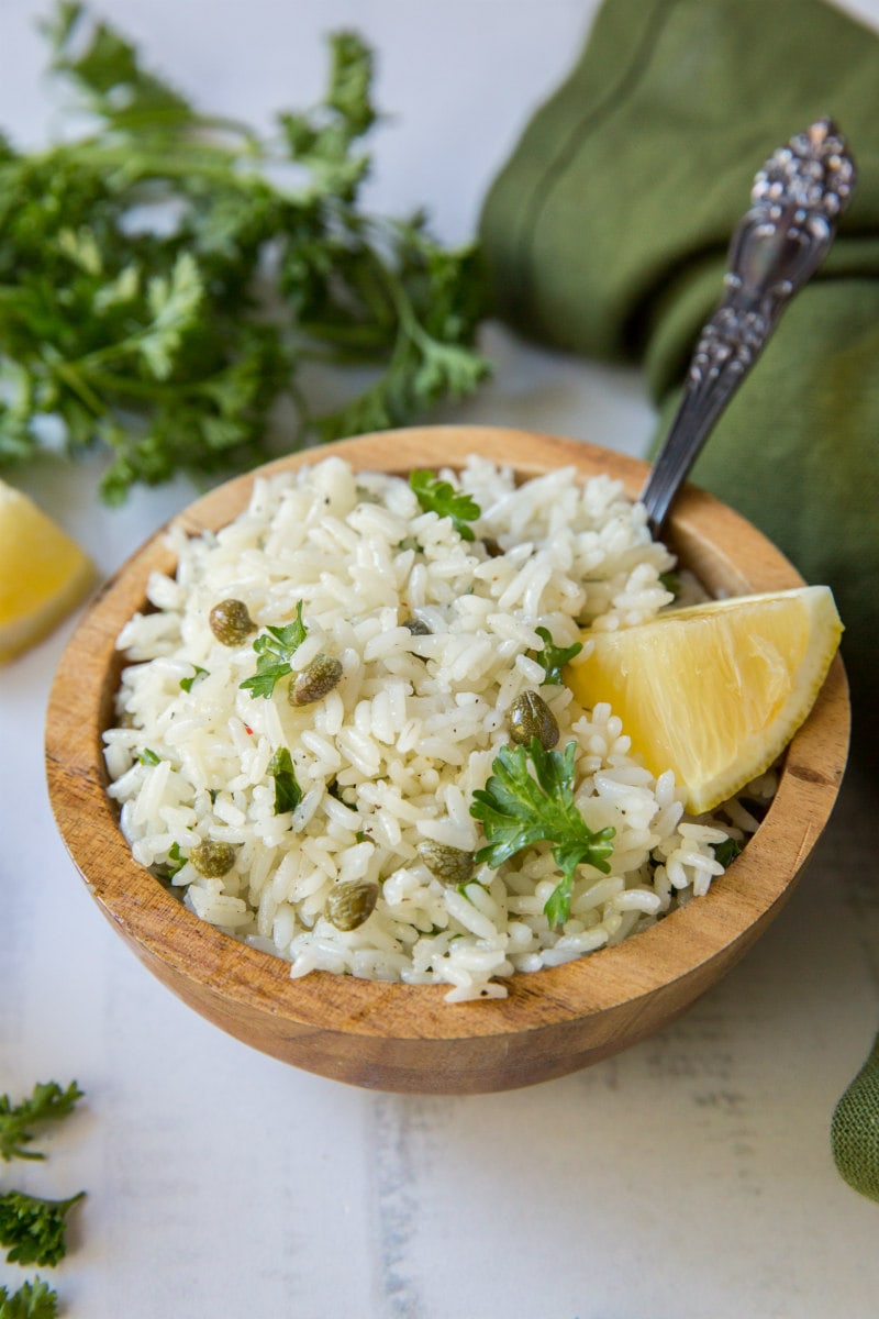 bowl of lemon rice