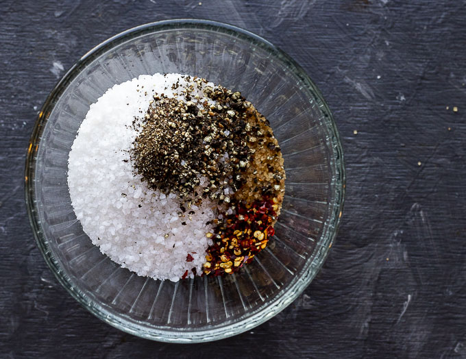 salt and spices in a bowl