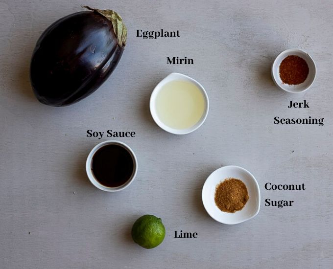 ingredients for grilled eggplant